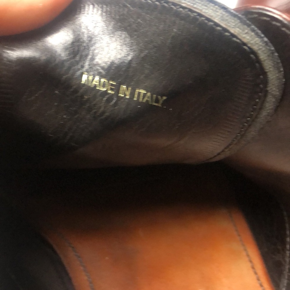 PRADA Men's Brown Leather Lace-Up Dress Shoes 9.5 - Picture 11 of 13